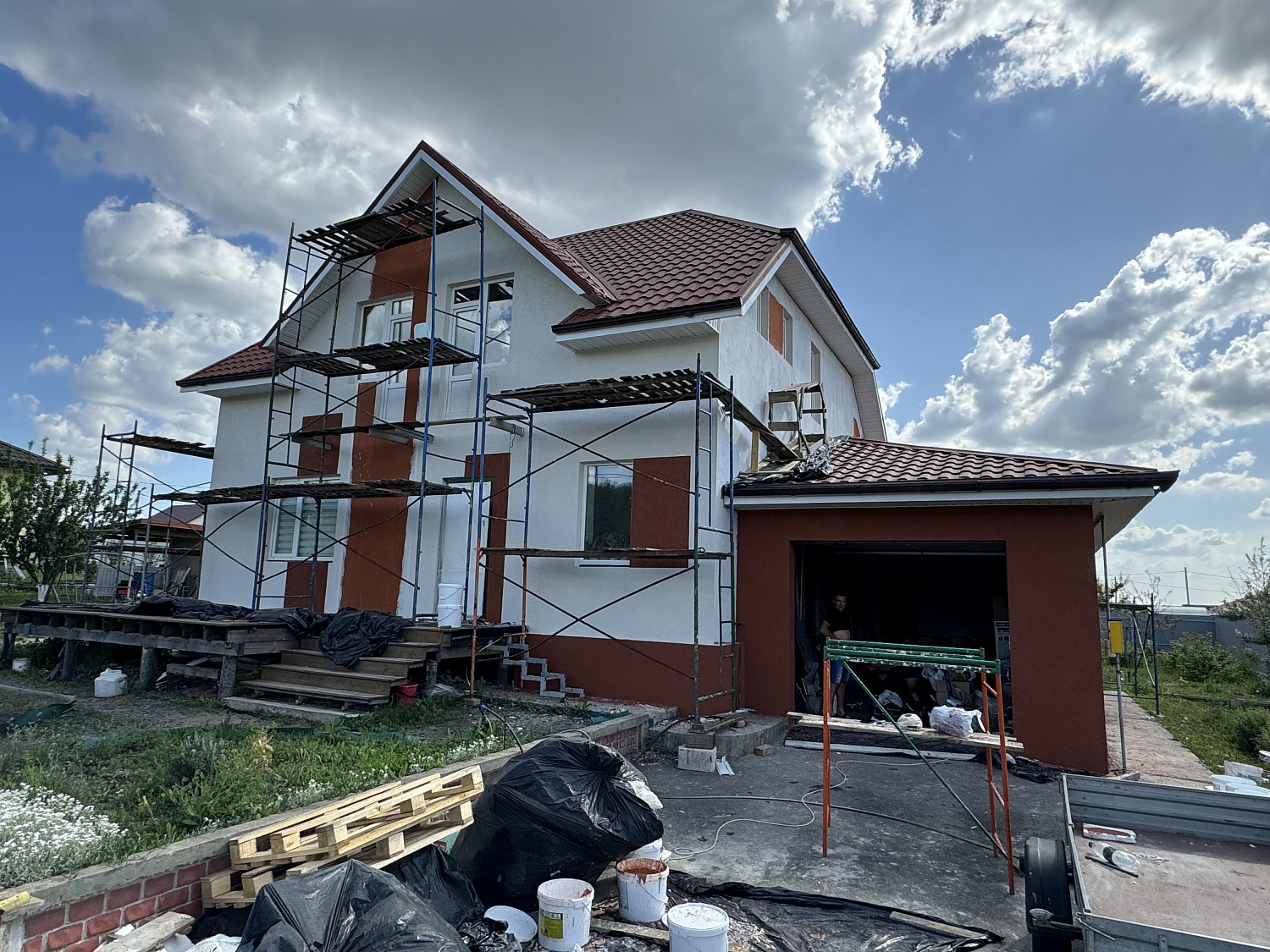 Утепление с нанесением декоративной штукатурки